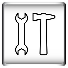 Tastaturtaste - Hammer, Gabelschlüssel