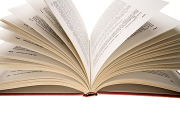 Close-up of pages in book