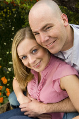 Fototapeta premium Young Couple Looking Up