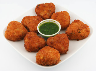 cutlets in a plate