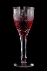 Wineglass with red wine