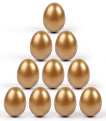 Golden eggs pyramid