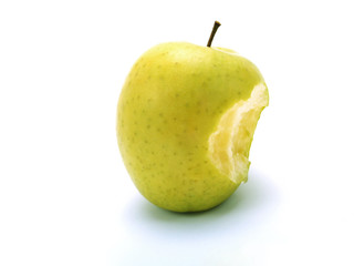 Eaten green apple