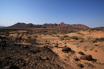Landschaft im Damaraland in Namibia