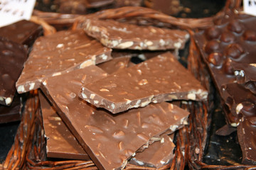 Chocolat vendu en vrac sur le marché