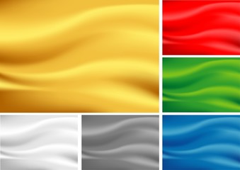 Obraz premium Waves Background 01 - Satin waves in illustration