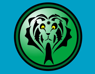 Abstract lion head