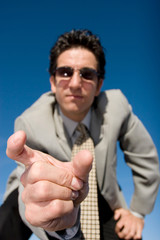 Businessman with vision