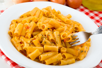 Italian Pasta with tomato sauce and spice