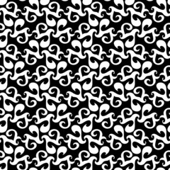 Seamless black and white ornament vector pattern