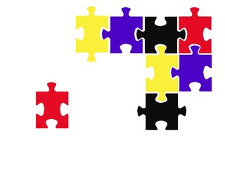 Fototapeta premium farbige Puzzleteile