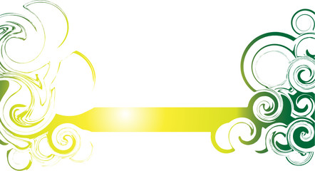 abstract banner in yellow and green with copy space