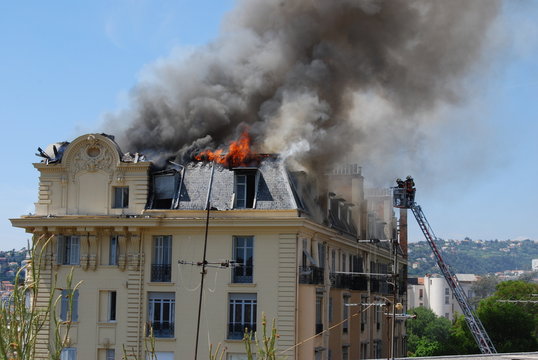 incendie dans un appartement