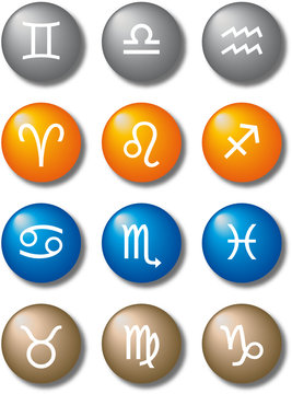 Zodiac Signs Buttons