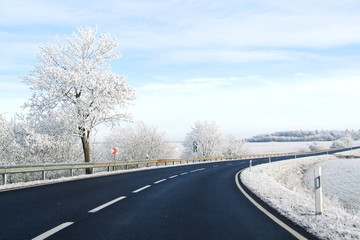 Kurve im Winter