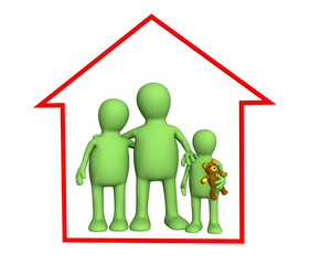 Happy family in the house