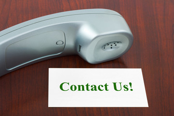 Phone and card Contact Us!