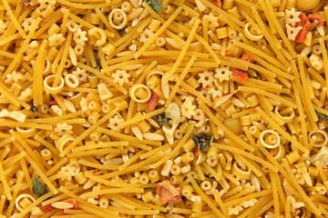 Mixed noodles background