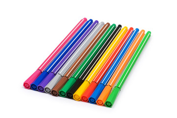 Selection of pencils isolated on the white background