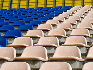 Rows stadium seats