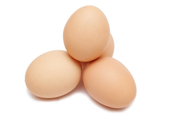 eggs isolated on white