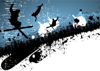 Ski freestyle abstract background © Ube