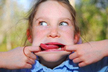 Girl Making Funny Face