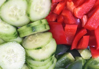 Photo sur Plexiglas Tranches de fruits fond végétal