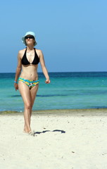 Beautiful woman on the beach