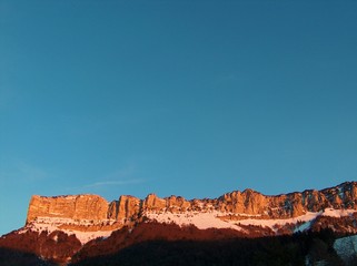 coucher de soleil au Mont Granier 