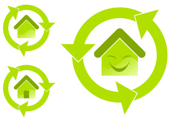 Obraz premium logo haus umwelt