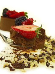 schokoladen tartelettes mit frischen beeren
