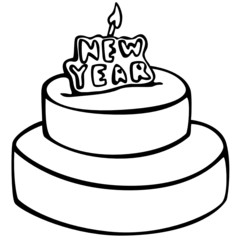 new year celebration cake