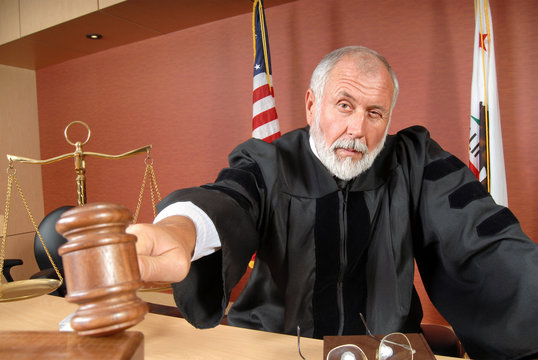 Judge using his gavel