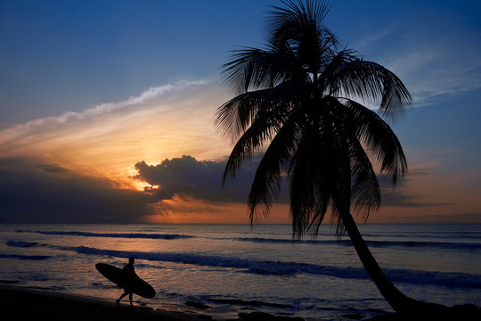 surfer sonnenuntergang
