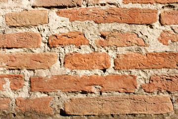 Red bricks wall