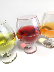 Various alcoholic drinks and beverages.