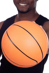 Person whit basketball ball