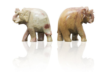 Fototapeta na wymiar statues éléphants
