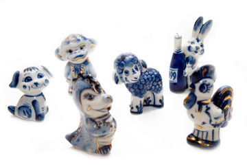 set from russian sculptures