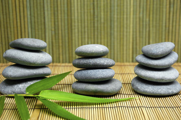 spa item and bamboo leaf