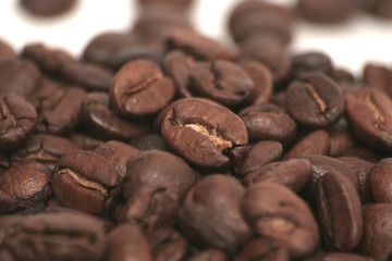 It is a lot of grains of coffee lay all together