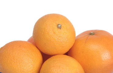 It is a lot of oranges on a white background