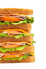 Healthy ham big sandwich