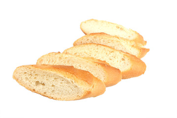 slices of bread baguette