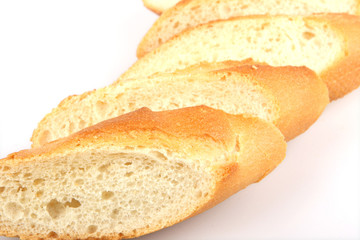 slices of bread baguette