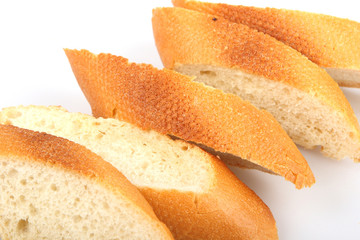 slices of bread baguette