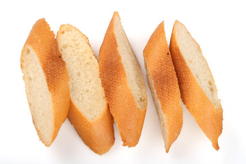 slices of bread baguette