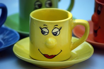 happy yellow mug