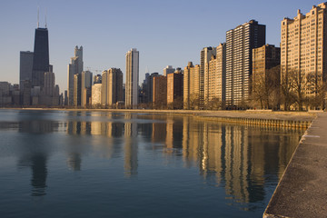 Fototapeta na wymiar Chicago reflected
